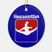 Customizeable Cheerleaderverzierung Keramikornament (Links)