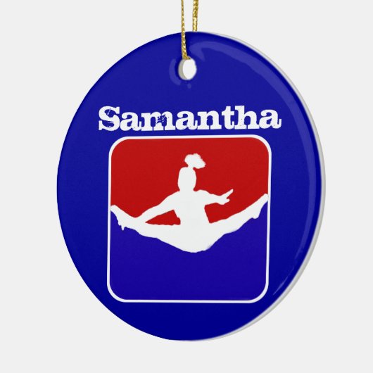 Customizeable Cheerleaderverzierung Keramikornament (Links)