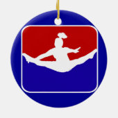 Customizeable Cheerleaderverzierung Keramikornament (Hinten)