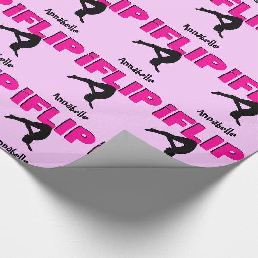 Customizeable Gymnastik drehen Verpackungspapier Geschenkpapier (Ecke)