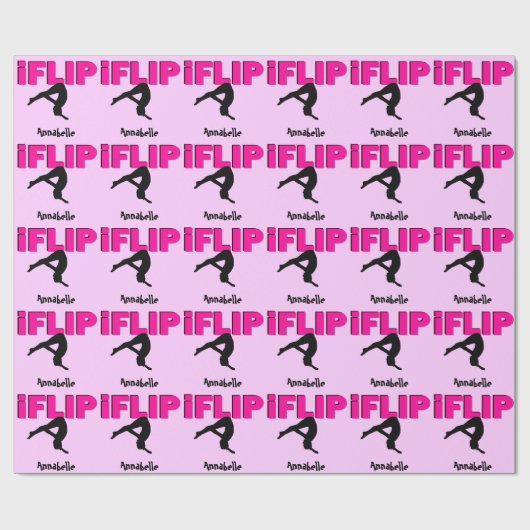 Customizeable Gymnastik drehen Verpackungspapier Geschenkpapier (Flach)