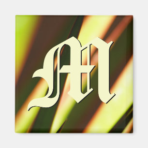 Customizeable Monogramm-Initialen-Magnet Magnet