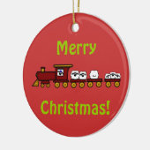 Customizeable Schaf-Weihnachtsverzierung Keramikornament (Links)