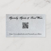 Customizeable Spirituosenladen-Visitenkarten Visitenkarte (Rückseite)