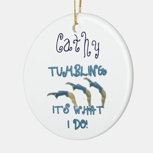 Customizeable stolpernde Gymnastverzierung Keramikornament (Links)