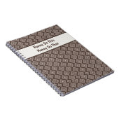Customizeable Stylish Brown Geometric Pattern  Notizblock (Rechte Seite)