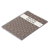 Customizeable Stylish Brown Geometric Pattern  Notizblock (Linke Seite)