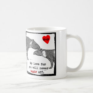 Customizeable Valentine-Tasse mit niedlichem Kaffeetasse