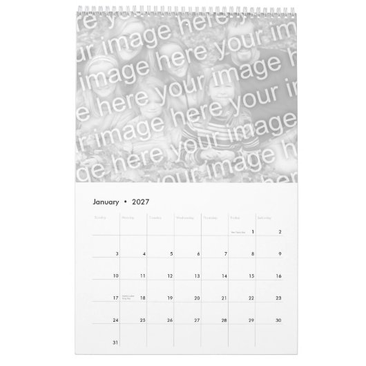customizeable Vatertagskalender Kalender (Jan 2027)