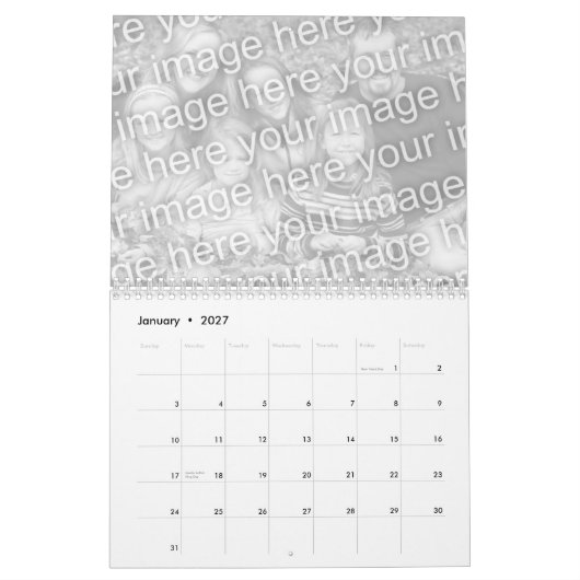 customizeable Vatertagskalender Kalender (Jan 2027)