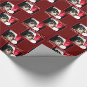 Customizeable Weihnachtsboxer-HundePackpapier Geschenkpapier (Ecke)