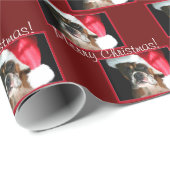 Customizeable Weihnachtsboxer-HundePackpapier Geschenkpapier (Rolleneckpunkt)