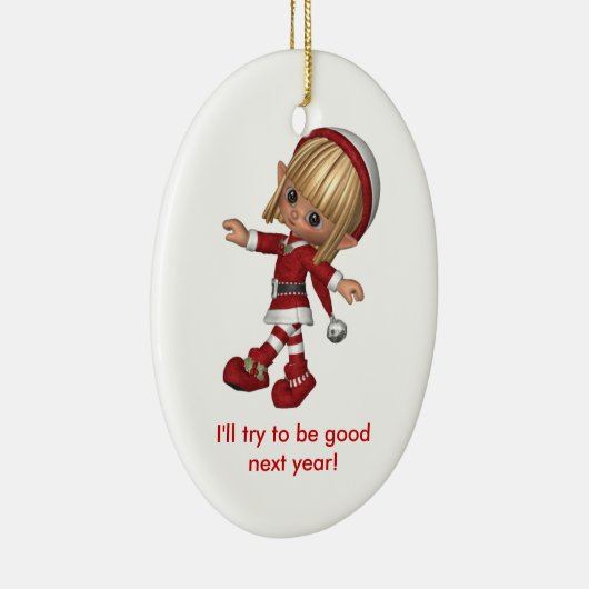 Customizeable Weihnachtsverzierungself Keramik Ornament (Rechts)