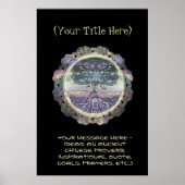 CustomizeABLEs - Tree of Life in Golden Rainbow Poster (Vorne)