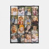 Customized 16 Photo Collage Modern Trendy Fleecedecke (Vorderseite)