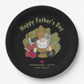 Customized and Personalized Handyman Garden Gnome Pappteller (Vorderseite)