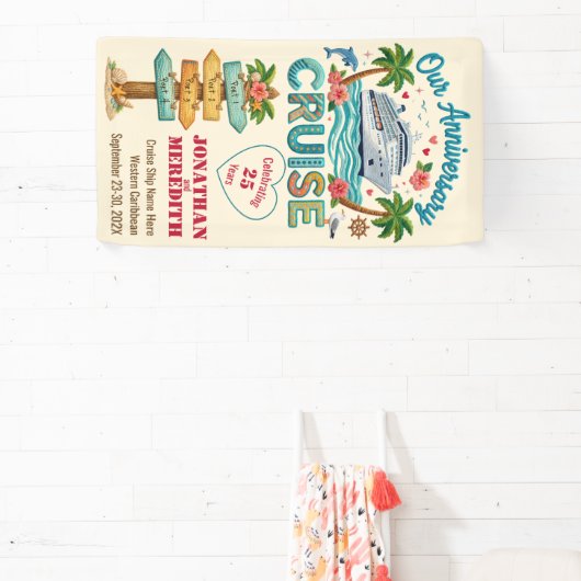 Customized Anniversary Cruise Door Banner (InSitu)