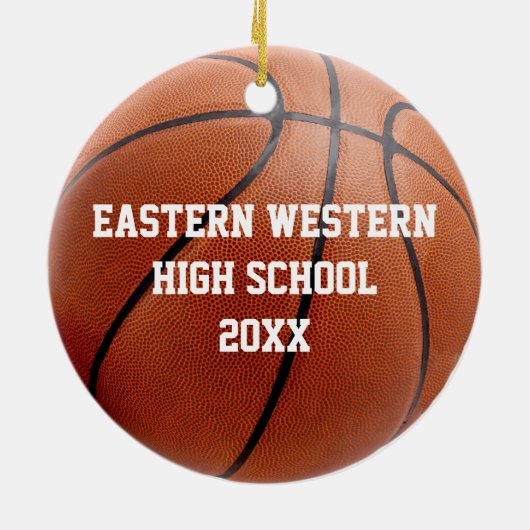 Customized Basketball Keramik Ornament (Hinten)