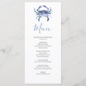 Customized Beach Wedding Menu Card Menükarte (Vorderseite)