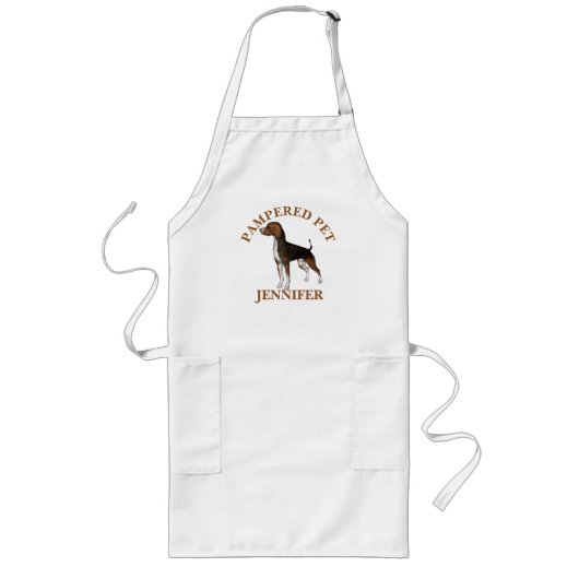 Customized Beagle Pet Groomer Apron Lange Schürze (Vorne)