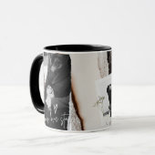 Customized black and white love boyfriend mug tasse (Vorderseite Links)