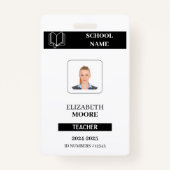 Customized black ID badge for teachers Ausweis (Vorderseite)