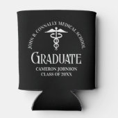 Customized Black Medical School Graduation Party Dosenkühler (Rückseite)