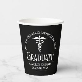 Customized Black Medical School Graduation Party Pappbecher