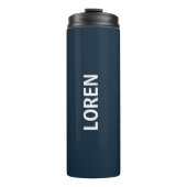 Customized blu Thermal Bottle, school gifts Thermosbecher (Vorderseite)