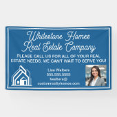 Customized Blue Real Estate Company Marketing Banner (Horizontal)