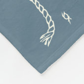 Customized Blue White Rope Knot Monogram Soft Warm Fleecedecke (Ecke)