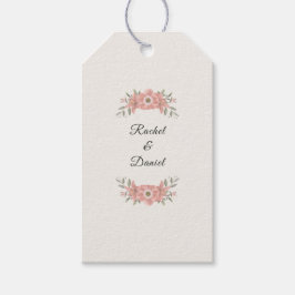 Customized Blush Garden Minimal Wedding Favor Geschenkanhänger