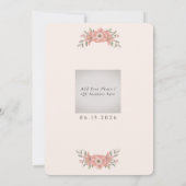 Customized Blush Pink Garden Floral Wedding  Einladung (Rückseite)