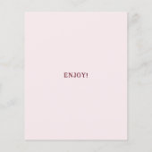 Customized Boho Floral Find The Guest Bingo Game Flyer (Hinten)