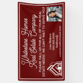 Customized Burgundy Real Estate Company Marketing Banner (Vertikal)