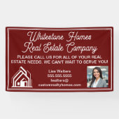 Customized Burgundy Real Estate Company Marketing Banner (Horizontal)