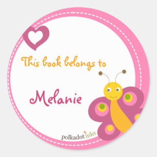 Customized*Butterfly Aufkleber-Buch Runder Aufkleber