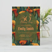 Customized Call Lilies Flower 20Th Birthday Einladung (Stehend Vorderseite)