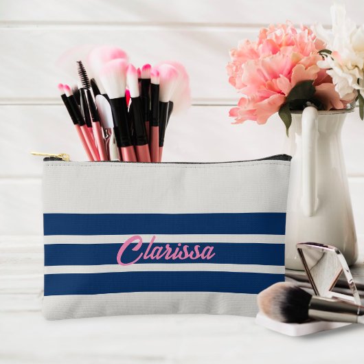 Customized canvas accessory bag - Customized strip Zubehörtasche