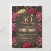 Customized Carnation Charm 5Th Birthday Einladung (Vorderseite)