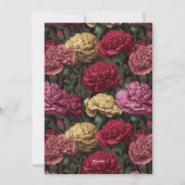 Customized Carnation Charm 5Th Birthday Einladung (Rückseite)