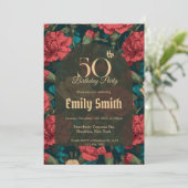 Customized Carnation Inspired Girl’S Birthday Einladung (Stehend Vorderseite)