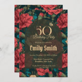 Customized Carnation Inspired Girl’S Birthday Einladung (Vorne/Hinten)