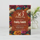 Customized Carnation Petal Daughter’S Birthday Einladung (Stehend Vorderseite)