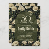 Customized Carnation Petal Party Einladung (Vorne/Hinten)