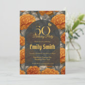 Customized Carnation Themed Spring Birthday Einladung (Stehend Vorderseite)