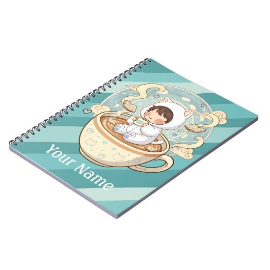 Customized Cat Notebook Journal for Student Writer Notizblock (Linke Seite)
