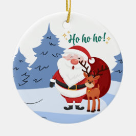 Customized Christmas Ornament with Santa