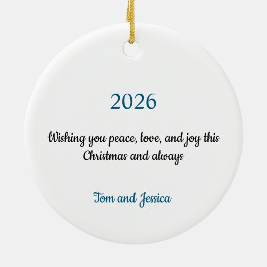 Customized Christmas Ornament with Santa (Hinten)