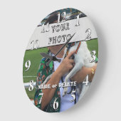 Customized Clock with Photo and Name or Delete Große Wanduhr (Winkel)